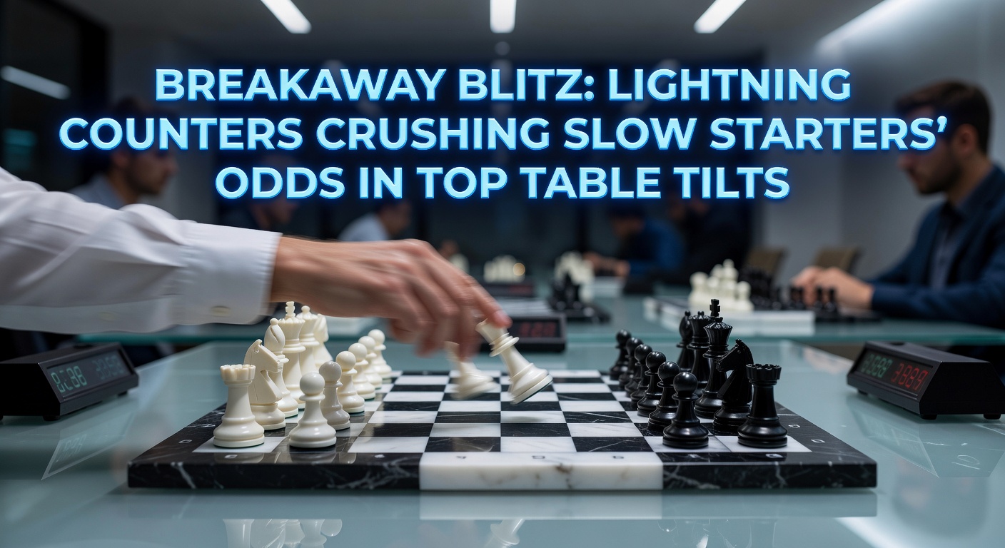 A lightning-fast counter-attack in progress, with a forward breaking away from midfield during a high-stakes top-table clash