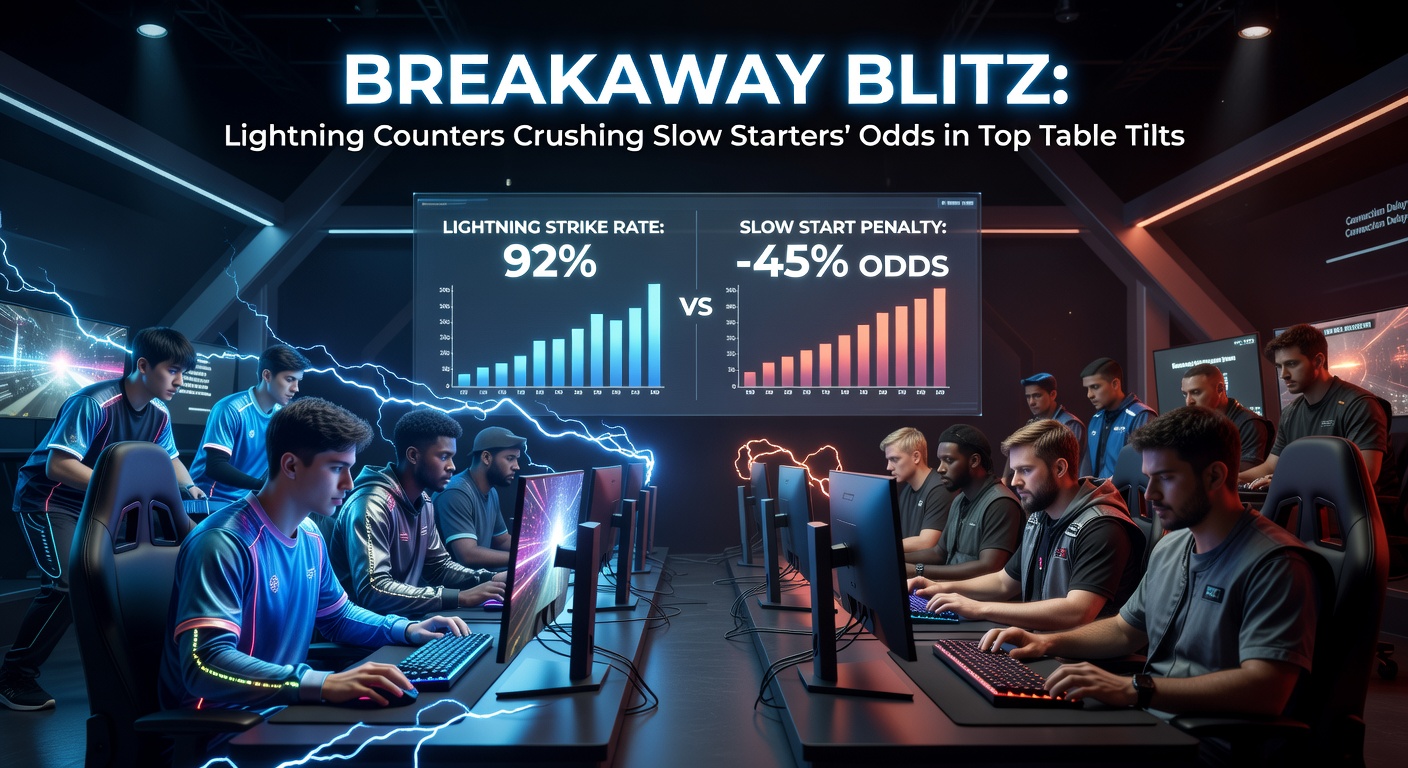 Slow-starting defenders scrambling as opponents launch a devastating breakaway counter in a packed stadium during April 2026 action