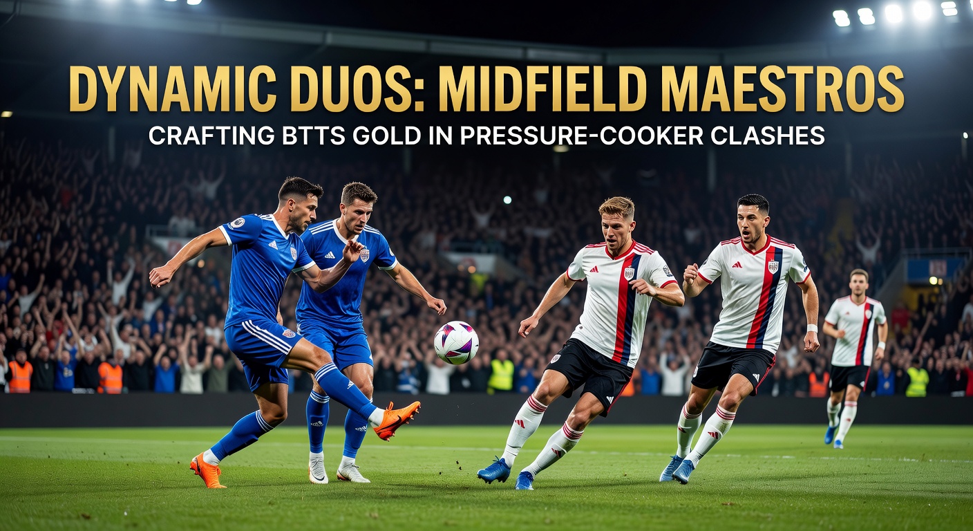 Midfield duo in action during a high-stakes Premier League clash, threading passes that unlock defenses and spark goals at both ends