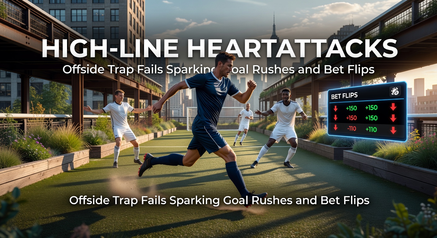 Live betting odds screen flips dramatically during a high-line failure, with goalscorer odds crashing and match result markets swinging in a Champions League thriller