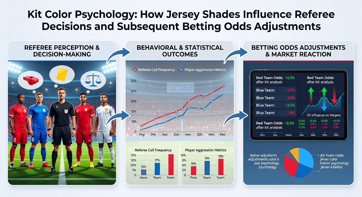 Football players in contrasting jersey colors during a match, illustrating potential psychological influences on officiating