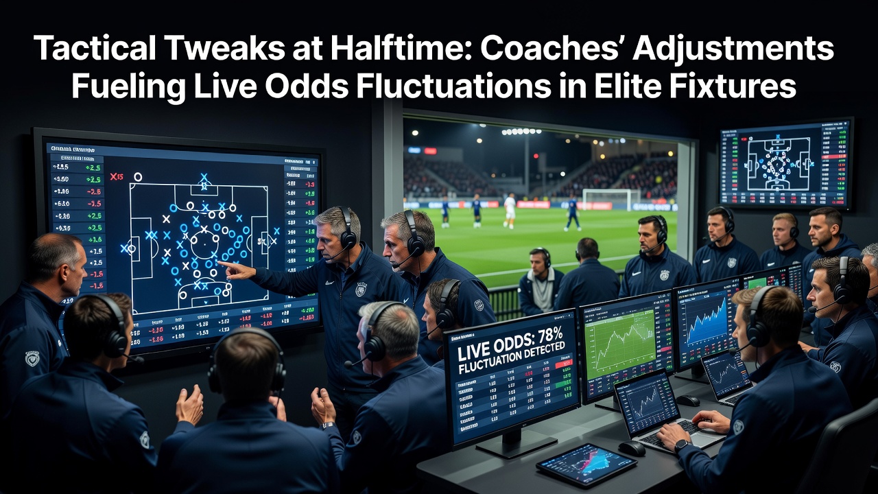 Coaches discussing tactics on the sideline during halftime of an elite European football match