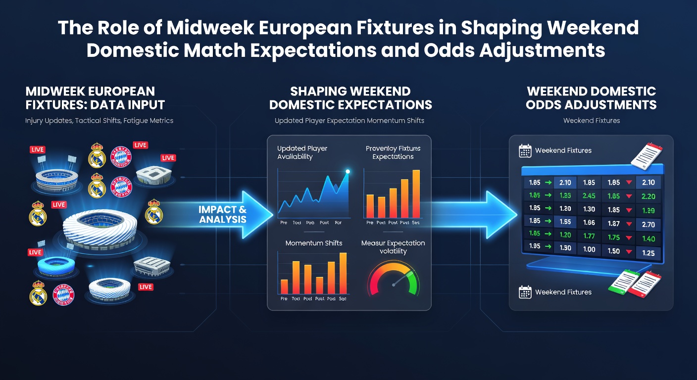 Midweek European match action influencing weekend domestic fixtures and betting adjustments